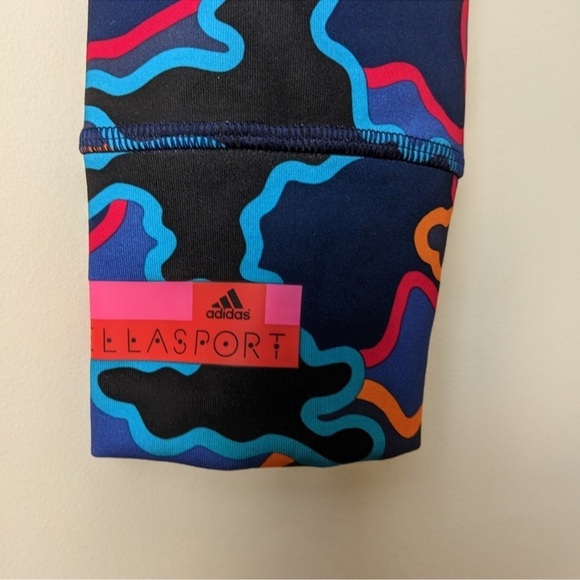 Adidas x Stella Sport Performance Blue Camouflage Leggings Size XS - Picture 10 of 10